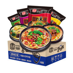 陈村方便面粉丝过桥米线整箱16袋4口味组合速食粉丝非油炸泡面