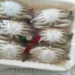 丹东东港特产腌叉旗蟹醉蟹腌制梭子蟹小尖蟹海鲜即食螃蟹 1斤公蟹