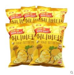 韩国进口 海太蜂蜜黄油薯片60g*5袋土豆片休闲网红零食大礼包批发