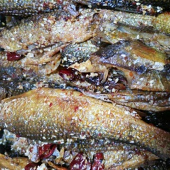 衡阳祁东烟熏轩子鱼小河鱼香辣鱼仔鱼块熟食500G