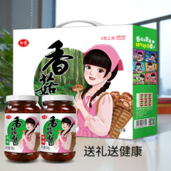 仲景香菇酱年货团购礼盒230g×6原产地地道味河南特产 拌饭拌面酱