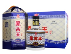 蒙古王38度蓝包蓝色故乡整箱475ml*6浓香型内蒙古草原特产白酒