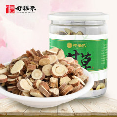 好福来新鲜花草茶 正宗宁夏特产甘草片无硫甘草茶 罐装实惠装160g
