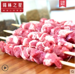 锡林之星 烧烤食材内蒙羊肉串五花60串新鲜羊肉半成品烤肉烧烤串